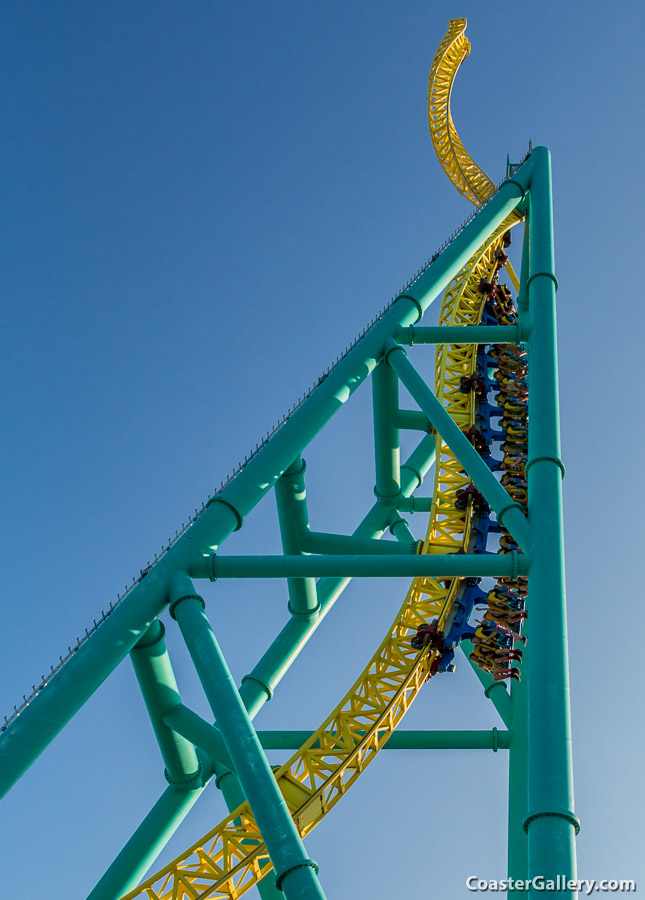 The twisted spike on Wicked Twister at the Cedar Point amusement park