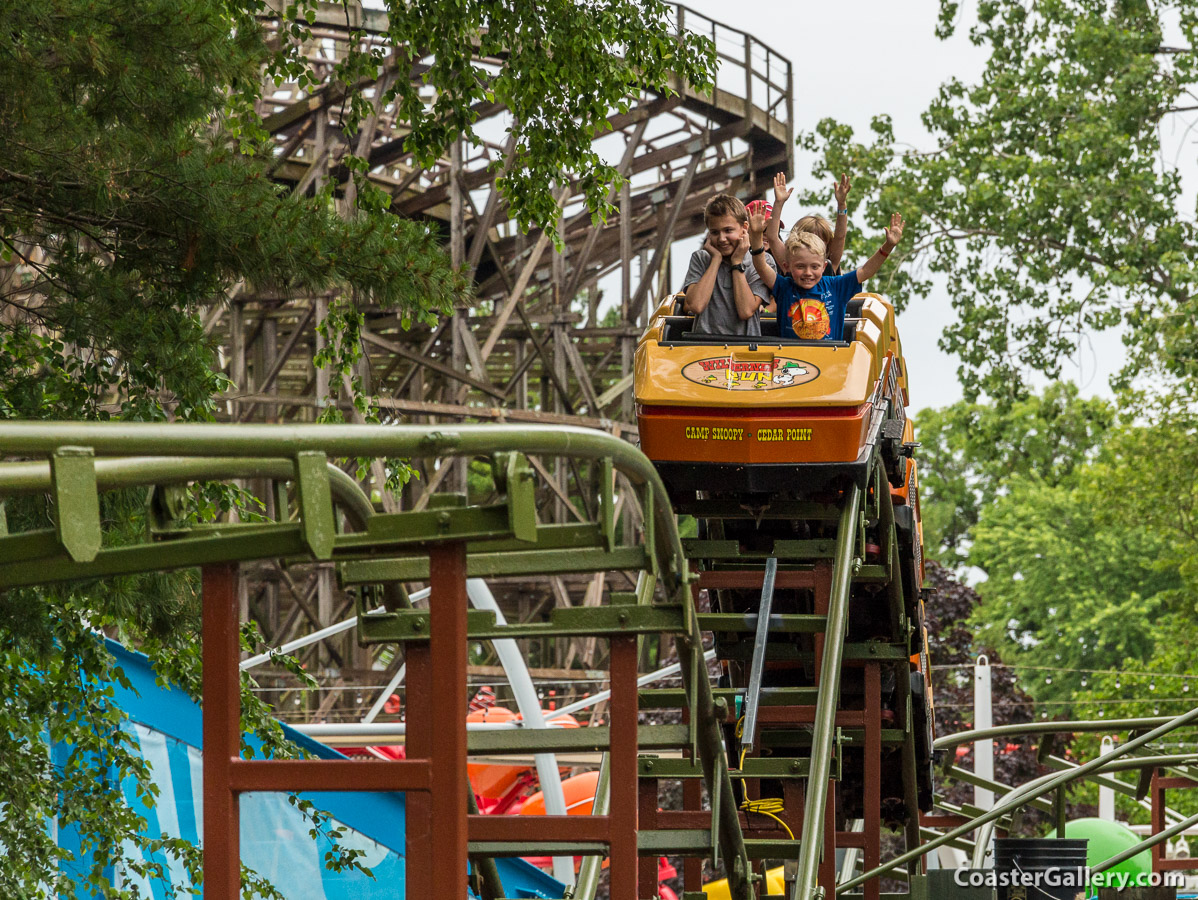 Kids on a cool roller coaster