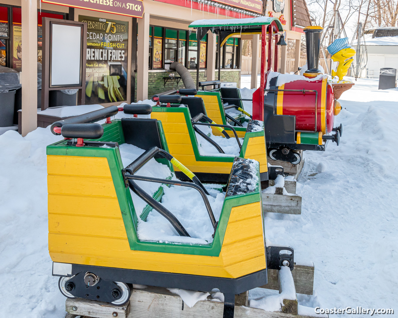 Roller coaster in the winter