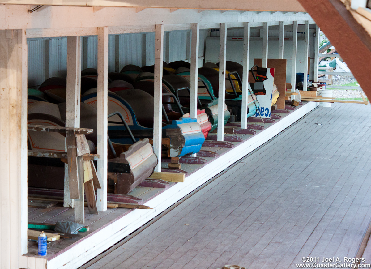 The world's oldest roller coaster cars