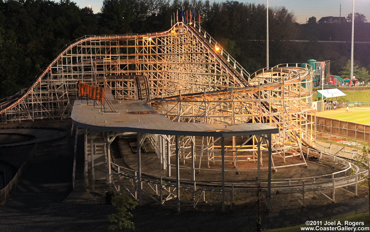 Roller coaster and the Altoona Curve's home field - Blair County Ballpark