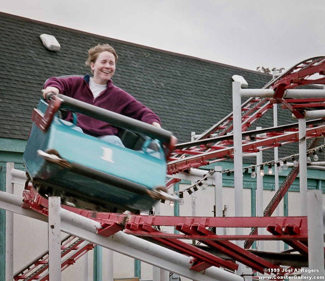 Mad Mouse roller coaster train rider