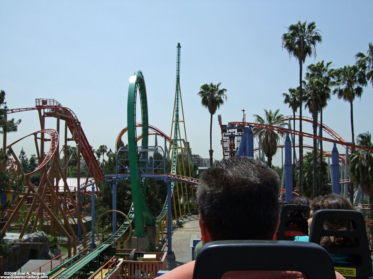 Multiple roller coasters in California