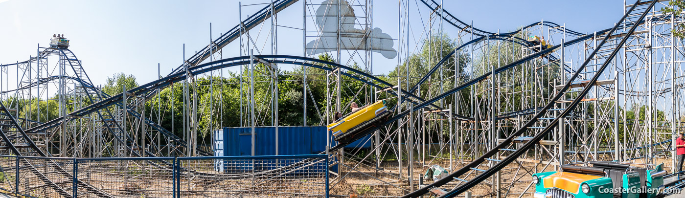 Nostalgische Achterbahn roller coaster at Skyline Park in Bad Wrishofen, Bavaria, Germany