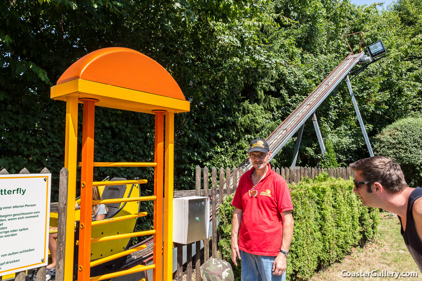 Self-operated Butterfly roller coaster at Skyline Park in Bad Wrishofen, Bavaria, Germany