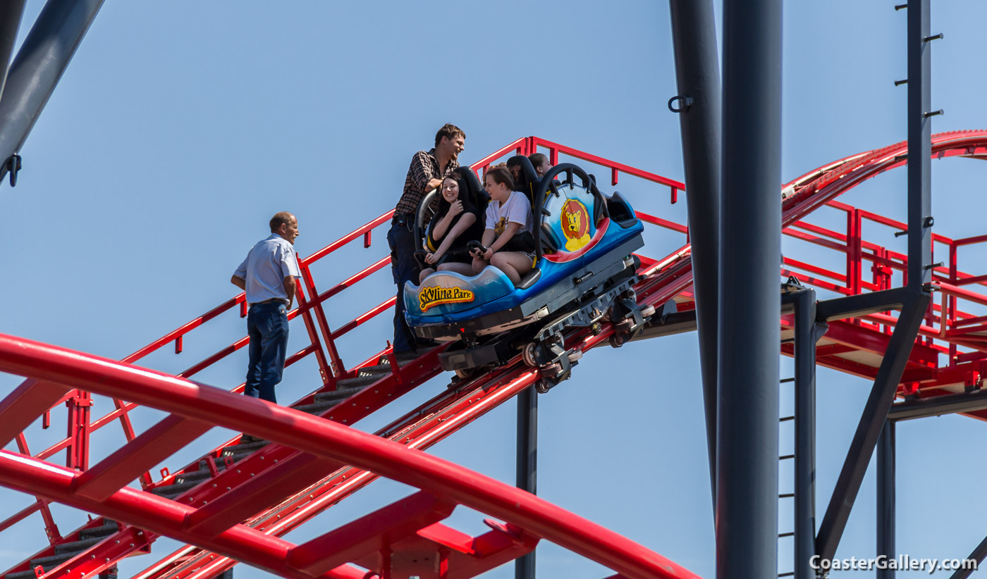 A broken roller coaster - Sky Spin spinning at Skyline Park in Bad Wrishofen, Bavaria, Germany