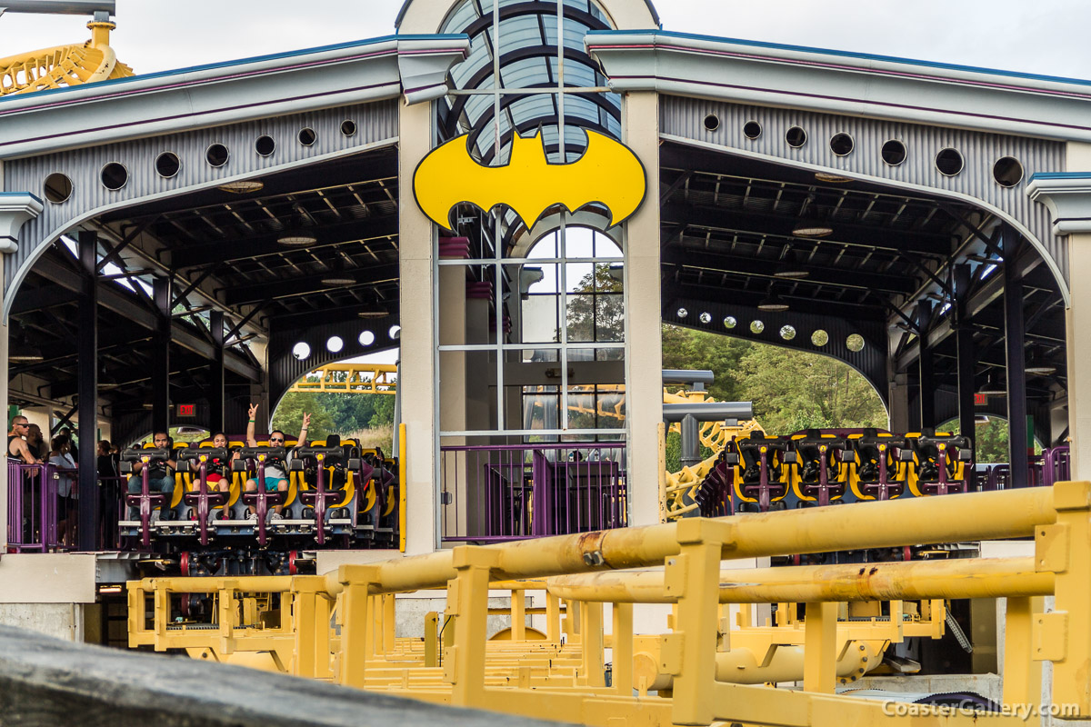 Safety restraints on a flying roller coaster