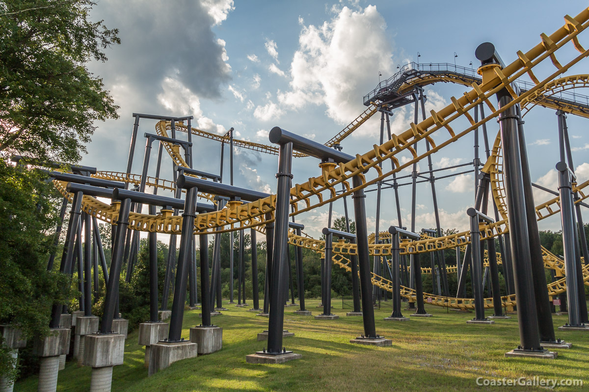 Batwing roller coaster at Six Flags new Washington, DC