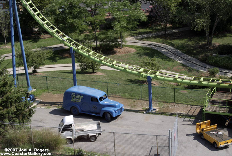 Greezed Lightnin' at Six Flags Kentucky Kingdom. Used to be Tidal Wave and Viper.