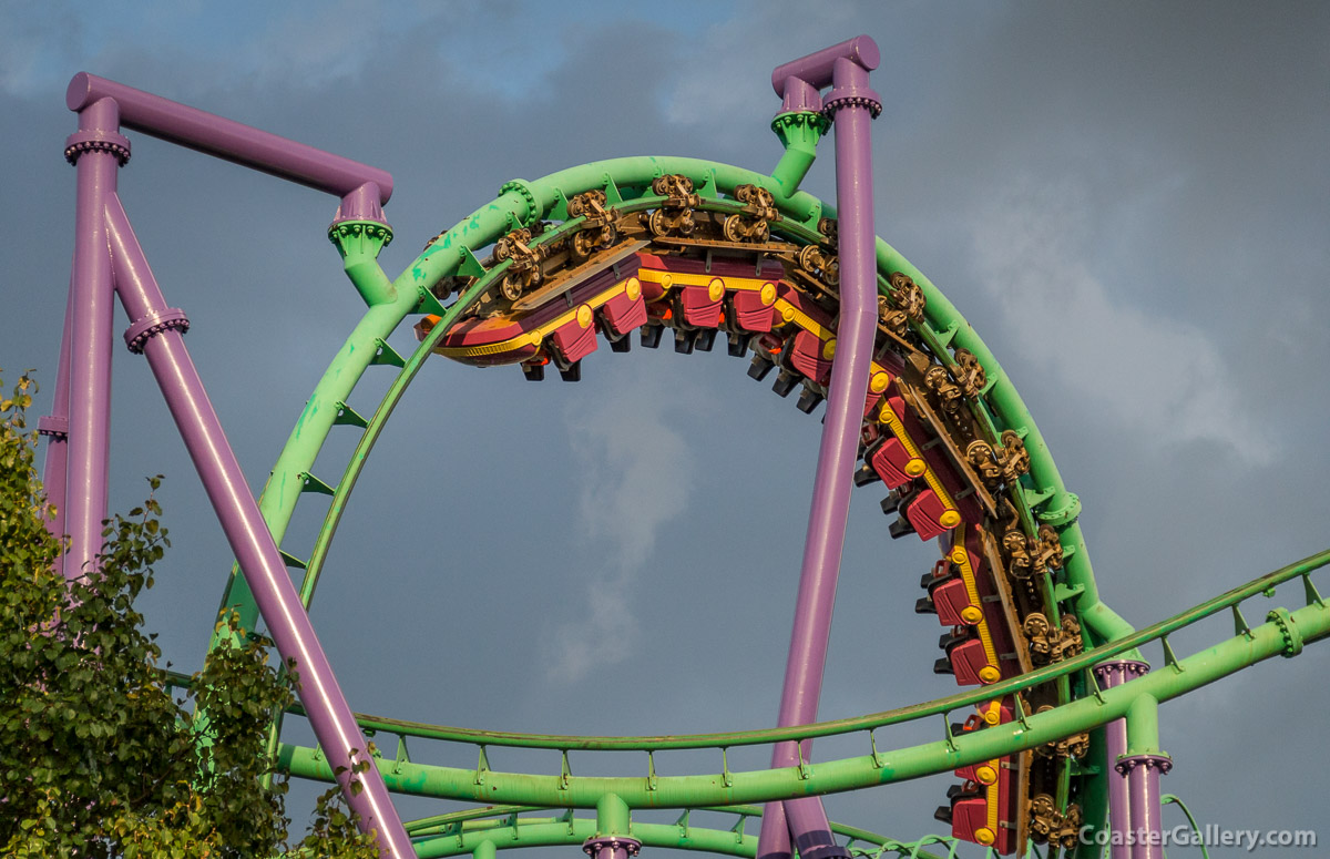 Joker's Jinx roller coaster built by Premier