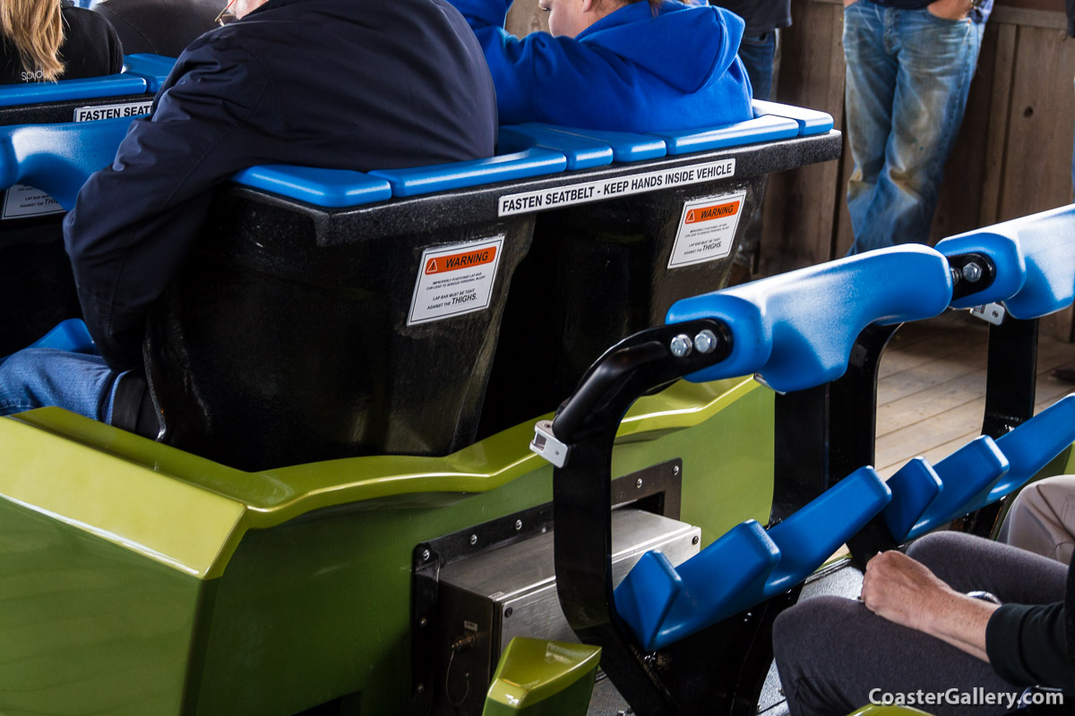 Restraint systems on a modern roller coaster