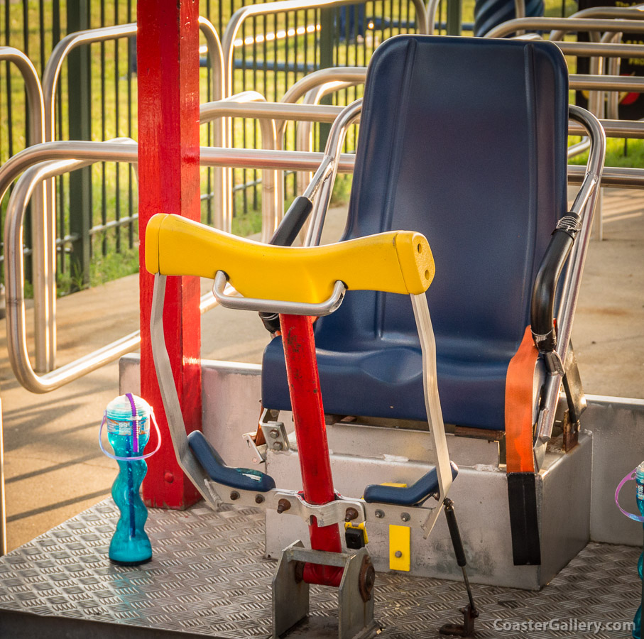 Safety systems of a hyper roller coaster