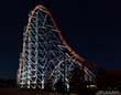 Ride of Steel at night