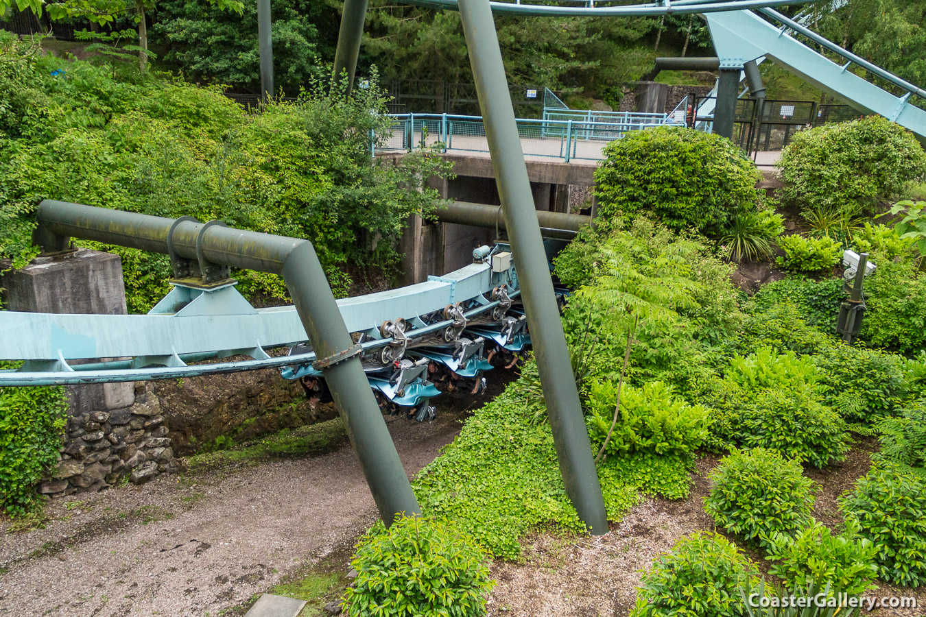 Alton Towers roller coaster going below ground level