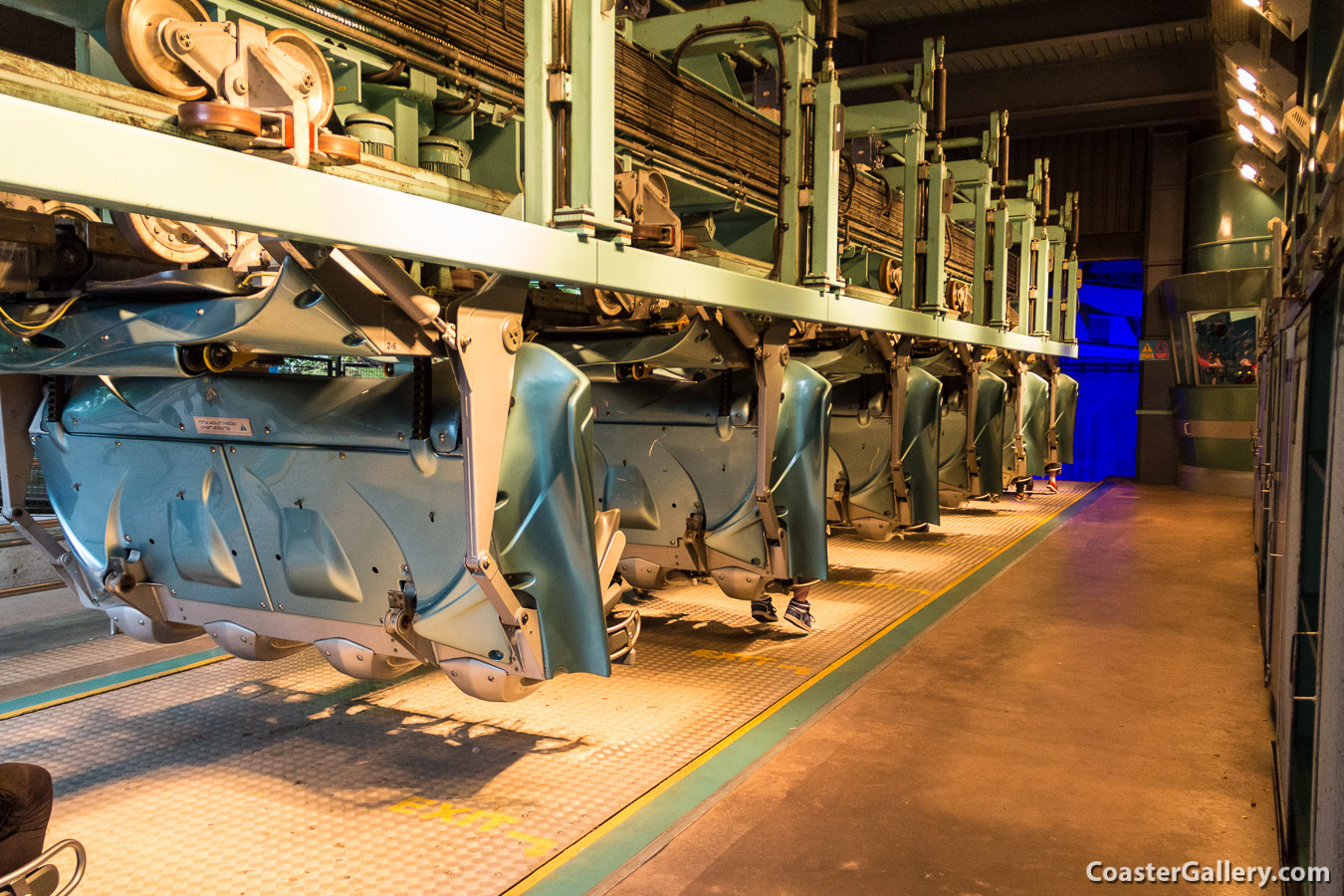 Flying roller coaster. Pictures of Alton Towers