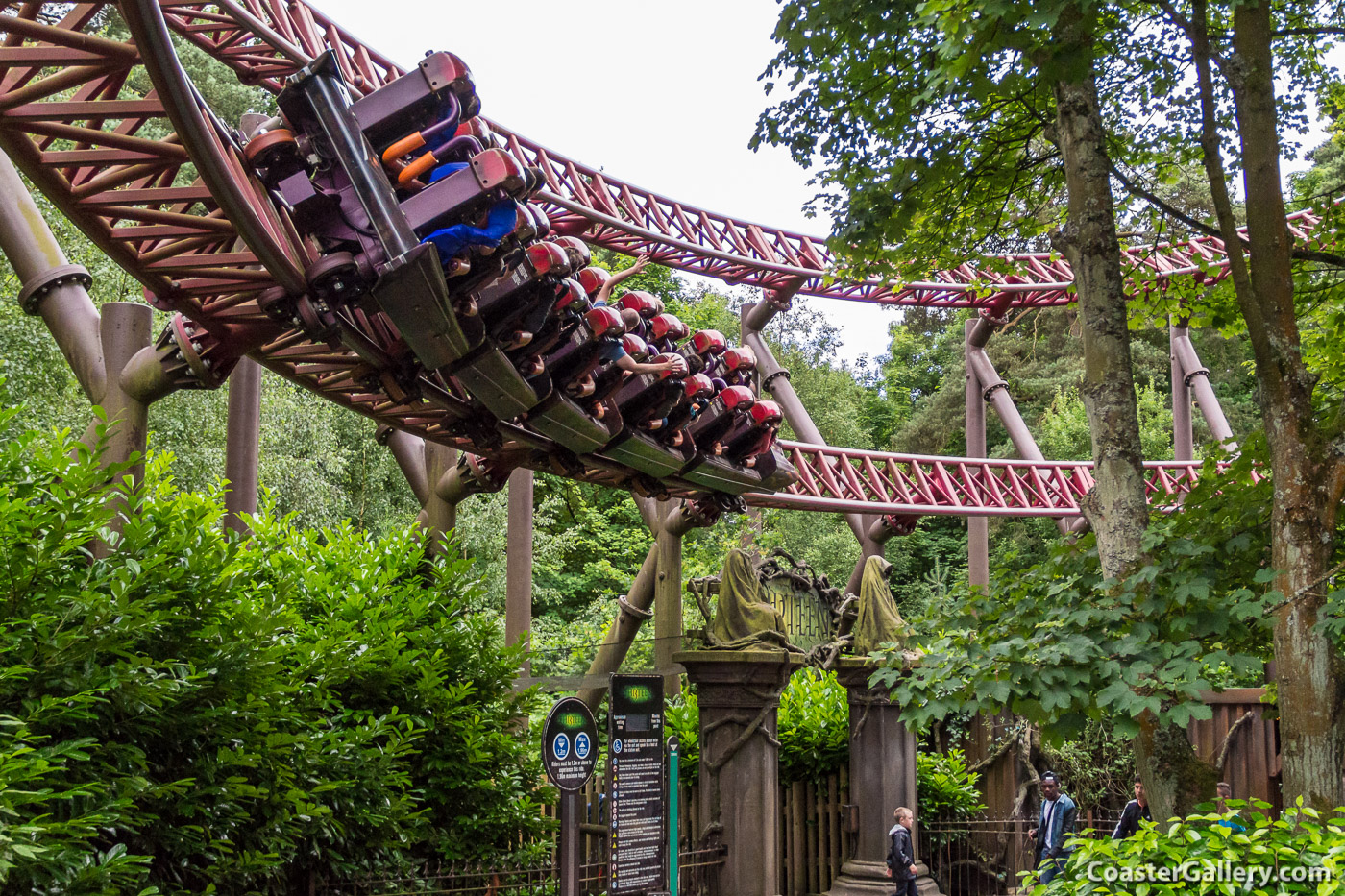 Polyurethane Wheels on a roller coaster at Alton Towers