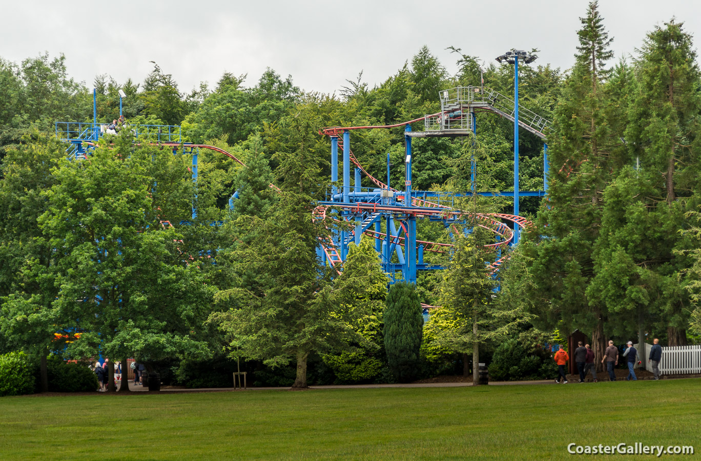 Spinball Whizzer roller coaster at Alton Towers