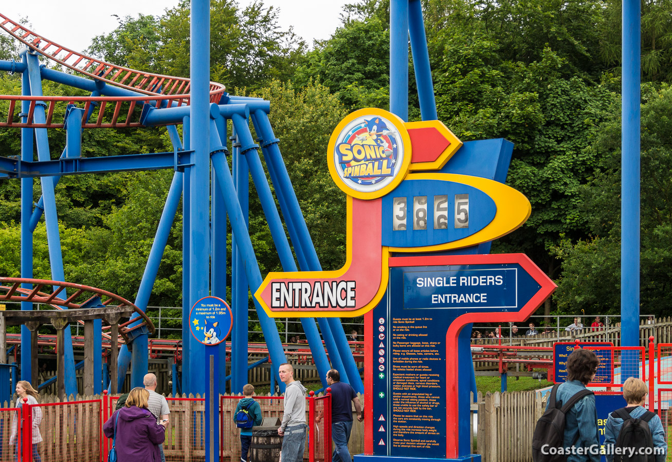 Sonic Spinball roller coaster at Alton Towers