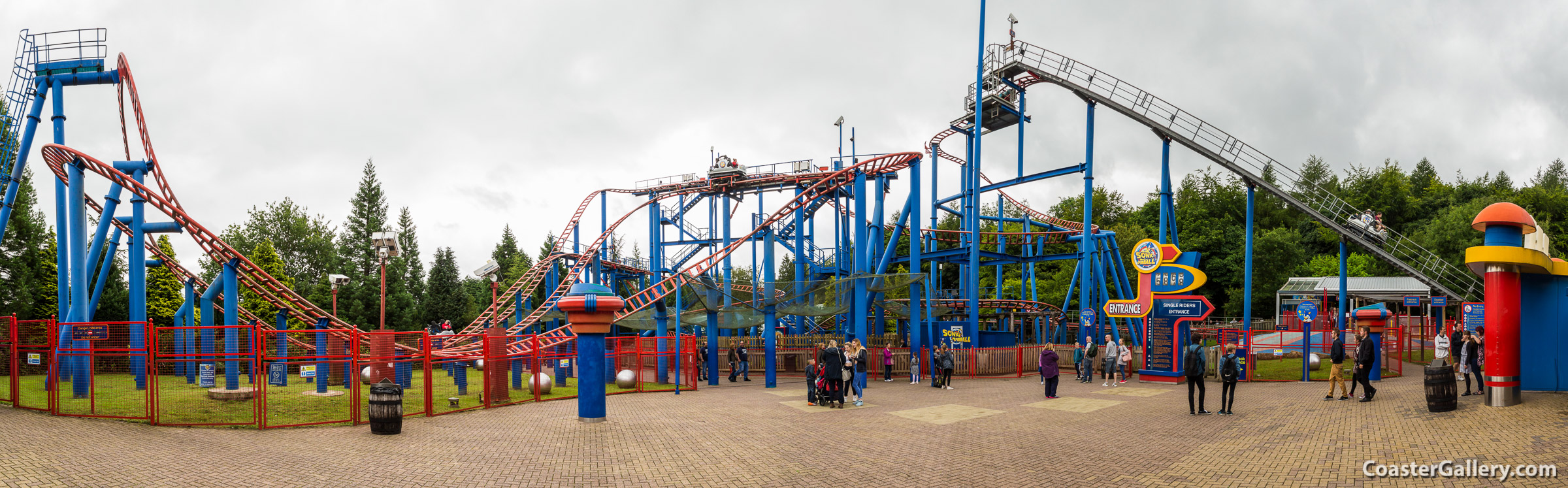 Spinball Whizzer (formerly the Sonic Spinball) roller coaster at Alton Towers