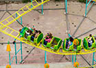 Aerial view of the Counter Culture Caterpillar ride at Dreamland