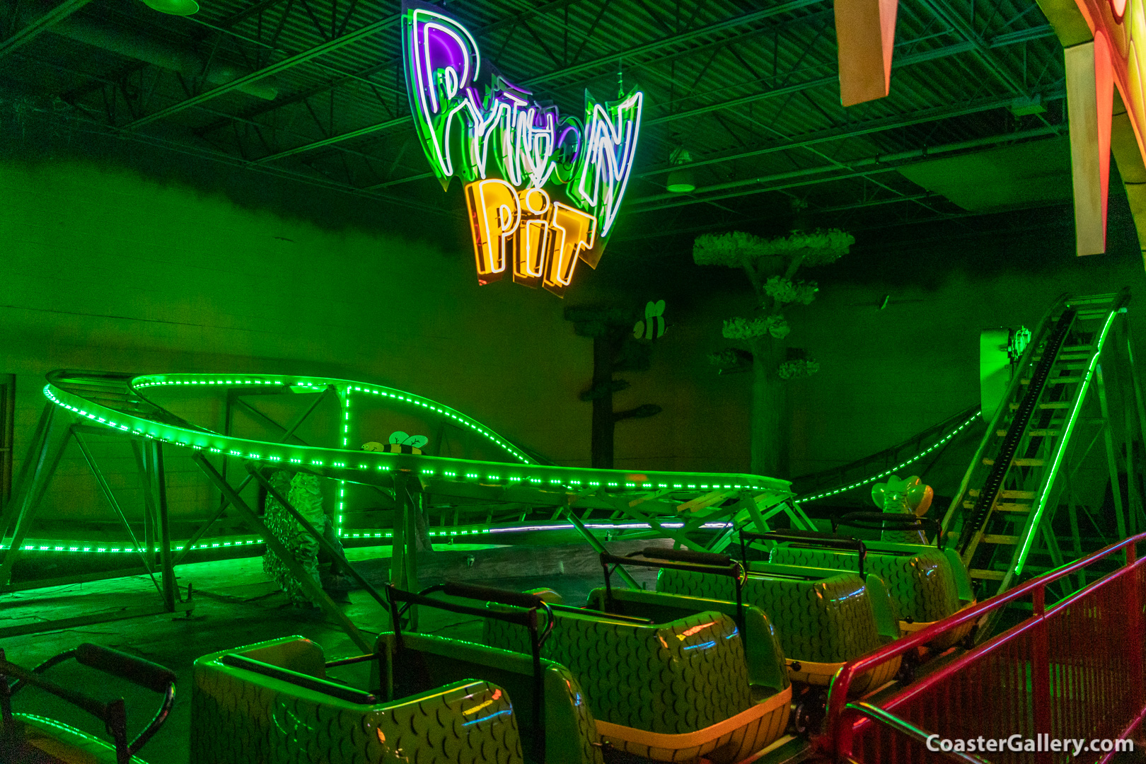 Python Pit kiddie coaster at PowerPlay Family Entertainment Center