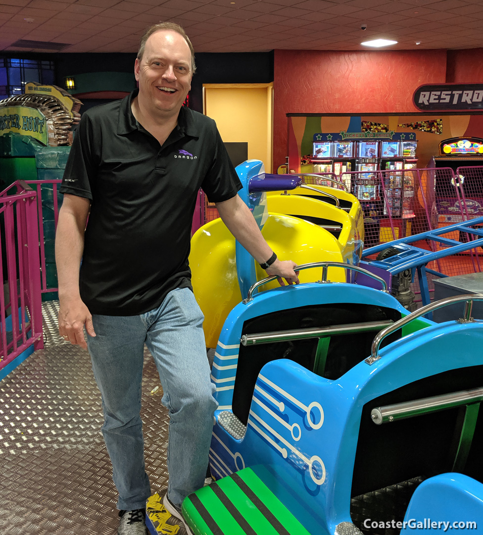 Sky Rangers kiddie roller coaster at Tom Foolerys Adventure Park in the Wisconsin Dells