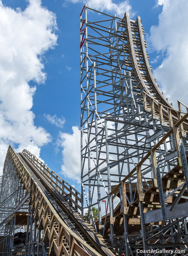 Reversing spike on the Switchback shuttle coaster at ZDT's Amusement Park