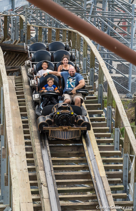 Switchback shuttle coaster at ZDT's Amusement Park