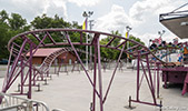 Pictures of the roller coaster at the NASCAR SpeedPark theme park in Tennessee