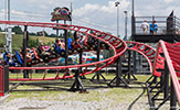 Stock photography of the NASCAR SpeedPark roller coaster