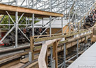Pictures of the wooden reversing roller coaster at ZDT's amusement park in Texas