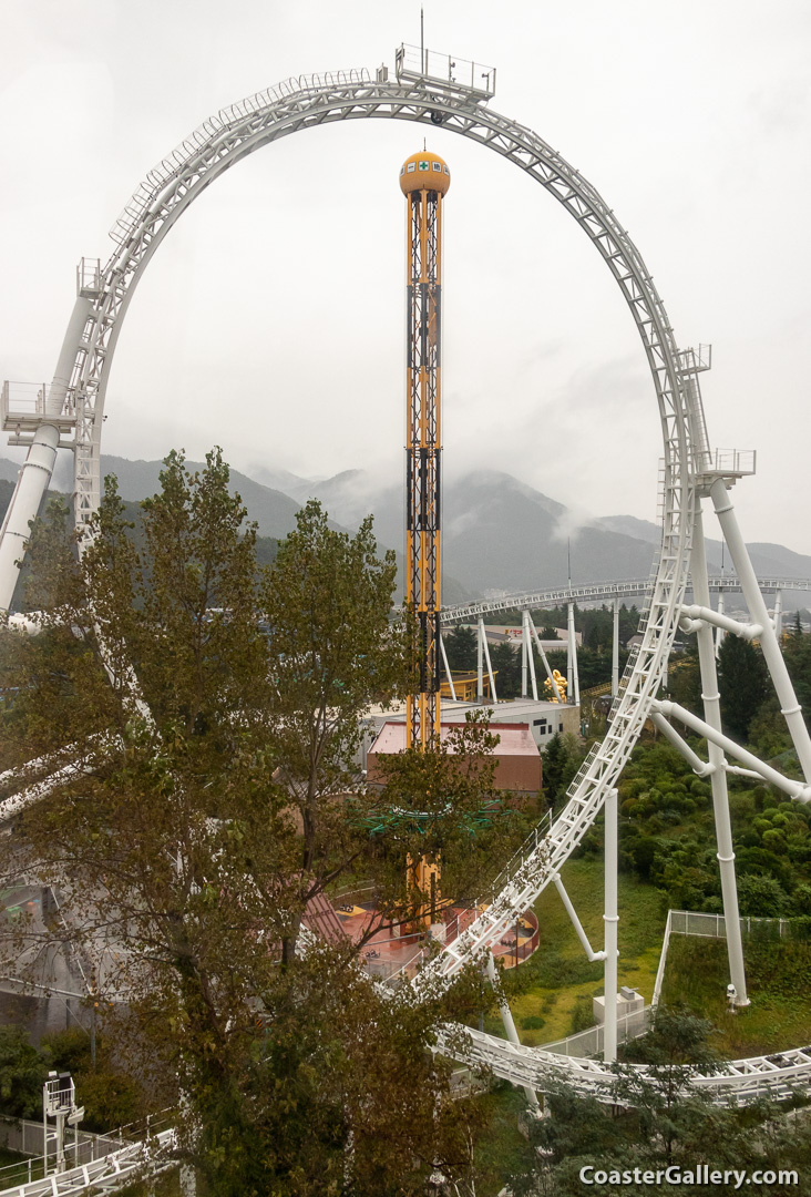 New loop on the Dodonpa, or Do-Dodonpa, roller coaster