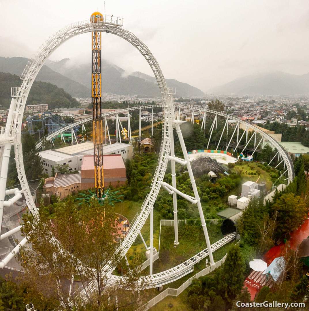 New loop on the Dodonpa, or Do-Dodonpa, roller coaster
