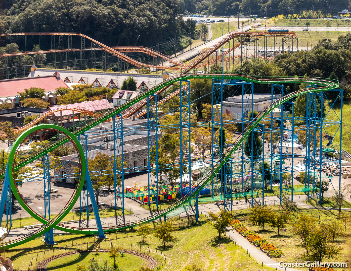 Hurricane roller coaster at Himeji Central Park