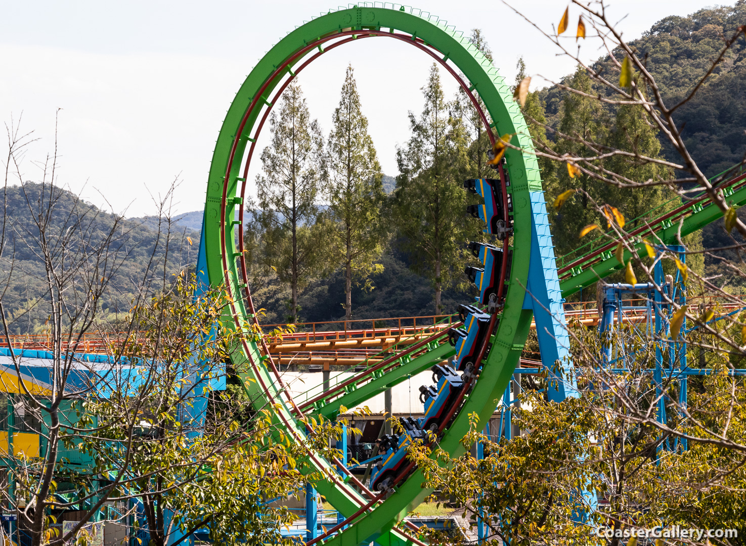 Hurricane roller coaster at Himeji Central Park