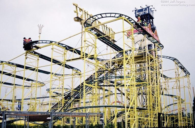 Two Mack GmbH Wild Mouse roller coasters